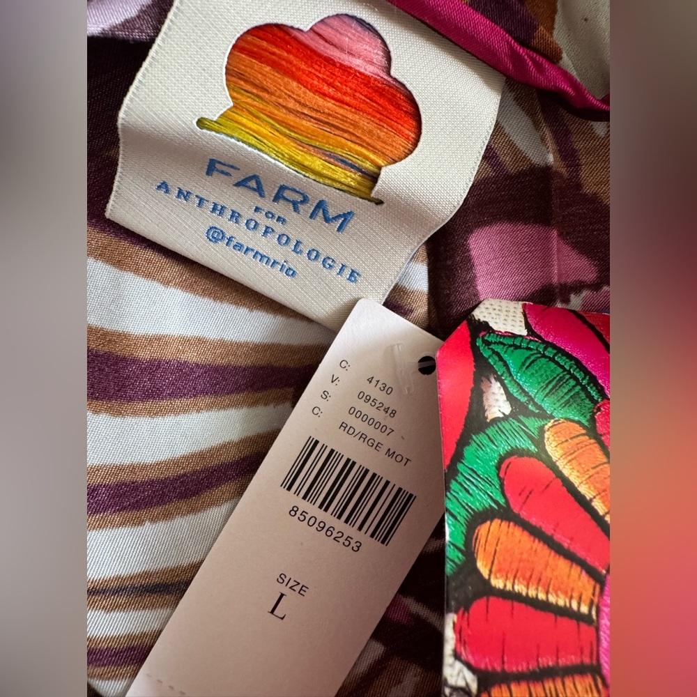 Farm Rio Printed Satin Slip Midi Dress - Picture 15 of 16